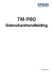 Epson TM-P80 Gebruikershandleiding