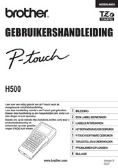 Brother TZe Tape P-touch H500 Gebruikershandleiding