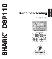 Behringer SHARK DSP110 Korte Handleiding