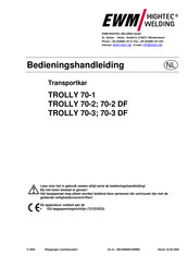 EWM TROLLY 70-2 Bedieningshandleiding