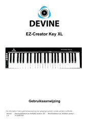 Devine EZ-Creator Key XL Gebruiksaanwijzing