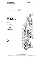 Hohner M 55/L Gebruiksaanwijzing