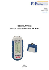 PCE Instruments PCE-MMK 1 Gebruiksaanwijzing