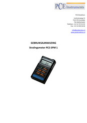 PCE Instruments PCE-SPM 1 Gebruiksaanwijzing