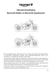 Triumph Bonneville Bobber 2020 Gebruikershandleiding