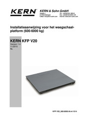 KERN and SOHN KFP 1500V20SNM Installatieaanwijzing