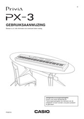 Casio Privia PX-3 Gebruiksaanwijzing