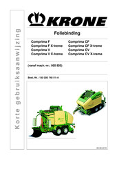 Krone Comprima V X-treme Gebruiksaanwijzing