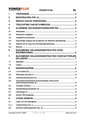 Powerplus POWDP15100 Gebruikershandleiding