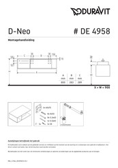 Duravit D-Neo DE 4958 Montagehandleiding