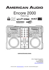 American Audio Encore 2000 Gebruikershandleiding