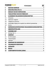 Powerplus POWXG6601 Gebruikershandleiding