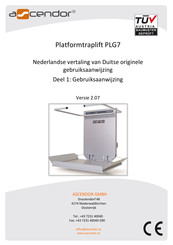 ASCENDOR PLG7 Gebruiksaanwijzing