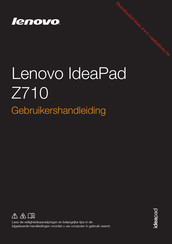 Lenovo IdeaPad Z710 Gebruikershandleiding