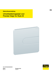Viega Prevista Visign for Style 23 8613.2 Gebruiksaanwijzing
