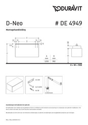 Duravit D-Neo DE 4949 Montagehandleiding