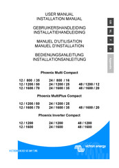 Victron energy Phoenix Inverter Compact 48/1200 Gebruikers- En Installatiehandleiding