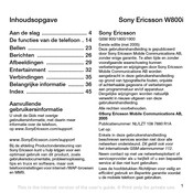 Sony Ericsson W800i Gebruiksaanwijzing