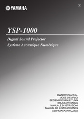 Yamaha YSP-1000 Gebruiksaanwijzing