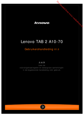 Lenovo TAB 2 A10-70L Gebruikershandleiding