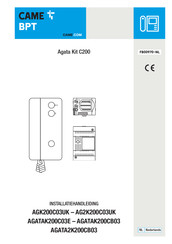 CAME BPT AGATA2K200CB03 Installatiehandleiding