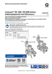 Graco LineLazer ES 1000 Bedieningshandleiding