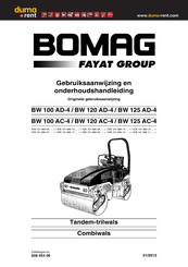 Fayat Group Bomag BW 125 AC-4 Gebruiksaanwijzing En Onderhoudshandleiding