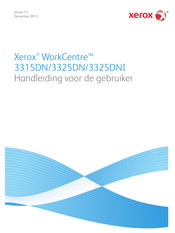 Xerox WorkCentre 3315DN Handleiding Voor De Gebruiker