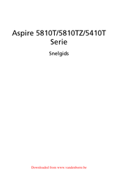 Acer Aspire 5810TZ Series Snelgids