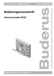 Buderus RC20 Bedieningsvoorschrift