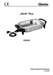 Bartscher 150342 Gebruiksaanwijzing