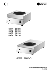 Bartscher 105873 Gebruiksaanwijzing