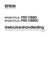 Epson STYLUS PRO 11880 STYLUS PRO 11880C Gebruikershandleiding