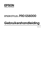 Epson STYLUS PRO GS6000 Gebruikershandleiding