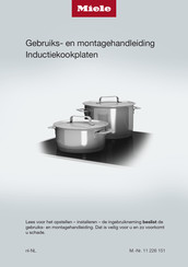 Miele KM 7404 FX Gebruiks- En Montagehandleiding