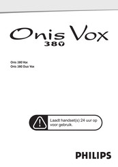 Philips Onis 380 Vox Gebruiksaanwijzing