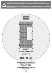 TIEMANN BASIC LINE ZINK TS01 Originele Gebruiksaanwijzing