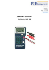 PCE Instruments PCE-123 Gebruiksaanwijzing