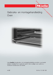 Miele H6160BP Gebruiks- En Montagehandleiding