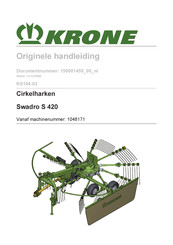 Krone Swadro S 420 Originele Handleiding