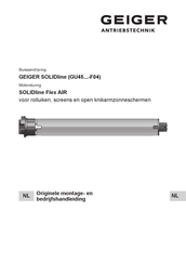 GEIGER SOLIDline GU4540-F04 Originele Montage- En Bedrijfshandleiding