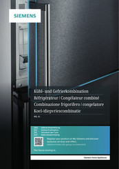 Siemens KG V Series Gebruiksaanwijzing