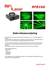 RF-Laser RF816G Gebruiksaanwijzing
