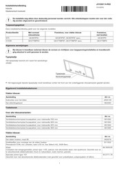 V-ZUG GK36TIPS Installatiehandleiding