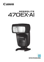 Canon SPEEDLITE 470EX-AI Instructiehandleiding