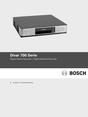 Bosch Security Divar 700 Series Installatie- En Bedieningshandleiding