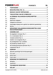 Powerplus POWESET3 Gebruiksaanwijzing