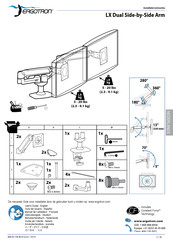 Ergotron LX Dual Side-by-Side Arm Installatie-Instructie