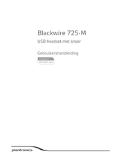 Plantronics Blackwire 725-M Gebruikershandleiding