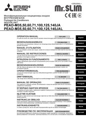 Mitsubishi Electric Mr.SLIM PEAD-M35JAL Bedieningshandleiding